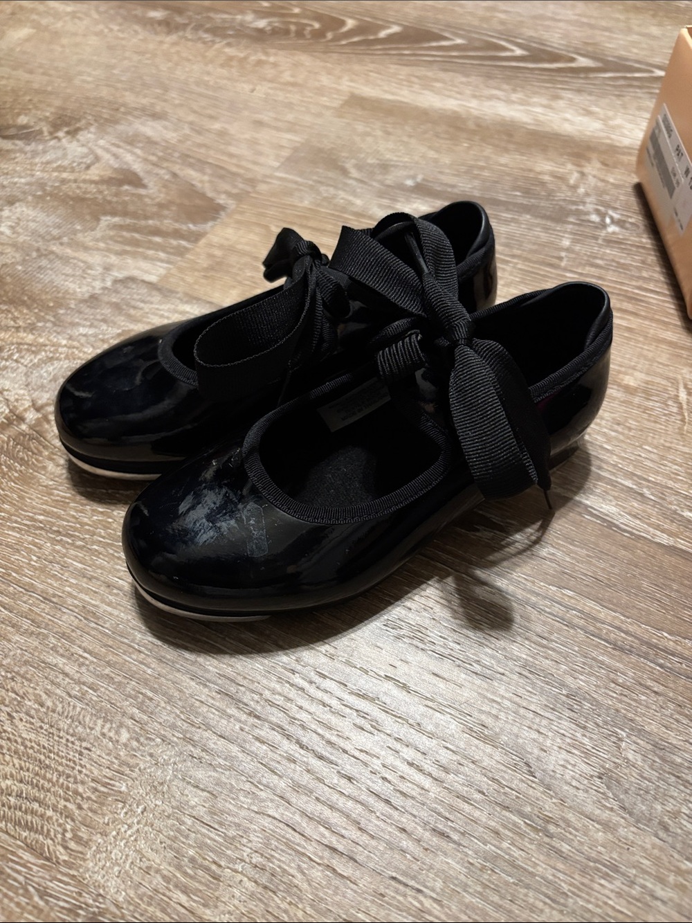 Girls Black Patent Tap Dancing Shoe